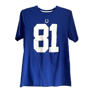 T-shirt Colts Nike uomo taglia M manica corta blu bianco 81 Andre Johnson SM DIFETTI - Foto 1 di 16