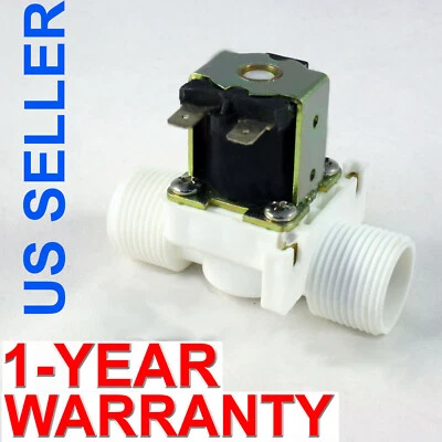 ACE CREW 3/4 inch NPS Thread 12V DC VDC Plastic Nylon Solenoid Valve ONE-YEAR WARRANTY