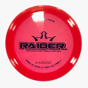 DISC GOLF DYNAMIC DISCS LUCID RAIDER OVERSTABLE DISTANCE DRIVER 171g PINK W/BLUE - Picture 1 of 1