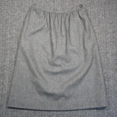 Vintage Evan Picone Wool Skirt 12 Gray Dark Academia Preppy Union Made USA - Image 1 of 4