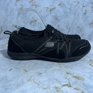 Skechers Flex Appeal Damengröße 8 Schuhe schwarz Slipper bequeme Walking-Sneaker - Bild 1 von 11