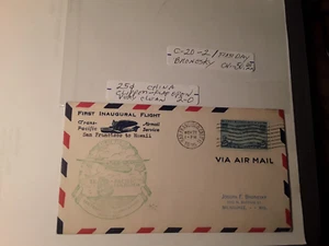 C-20-2,first day,Bronesky cover,China Clipper,2-o - Picture 1 of 2