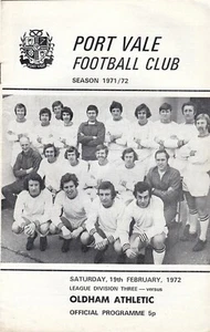 Port Vale v Oldham Athletic 1971/2 (19 Feb) - Picture 1 of 1