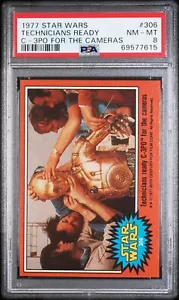 1977 Star Wars #306 TECHNICIANS READY C-3PO FOR THE CAMERAS PSA 8 NM-MT - Picture 1 of 2