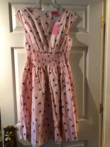 Abito Kate Spade Blair rosa ananas taglia L nuovo con etichetta!
