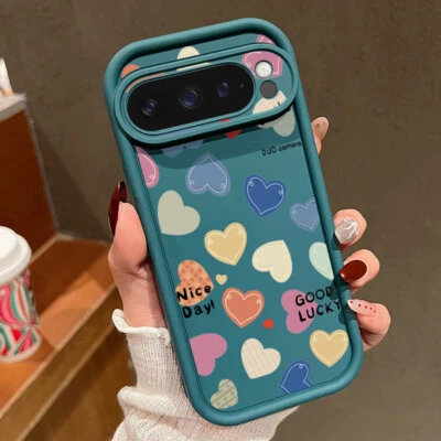 Heart Phone Case For Google Pixel 9 Pro XL 8 Pro 8A Silicone Shockproof Cover - Image 1 of 4