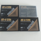 3 x Maxell HS-4/120S Helical Scan 4mm Data Cartridge + Opened HS-4/CL