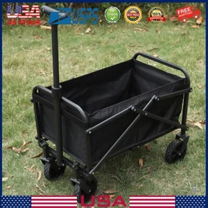 O# Collapsible Wagon Cart Utility Grocery Wagon for Grocery Camping Shopping Bea - Picture 1 of 18