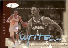 2002 SAGE HIT The Write Stuff #5 Jared Jeffries   