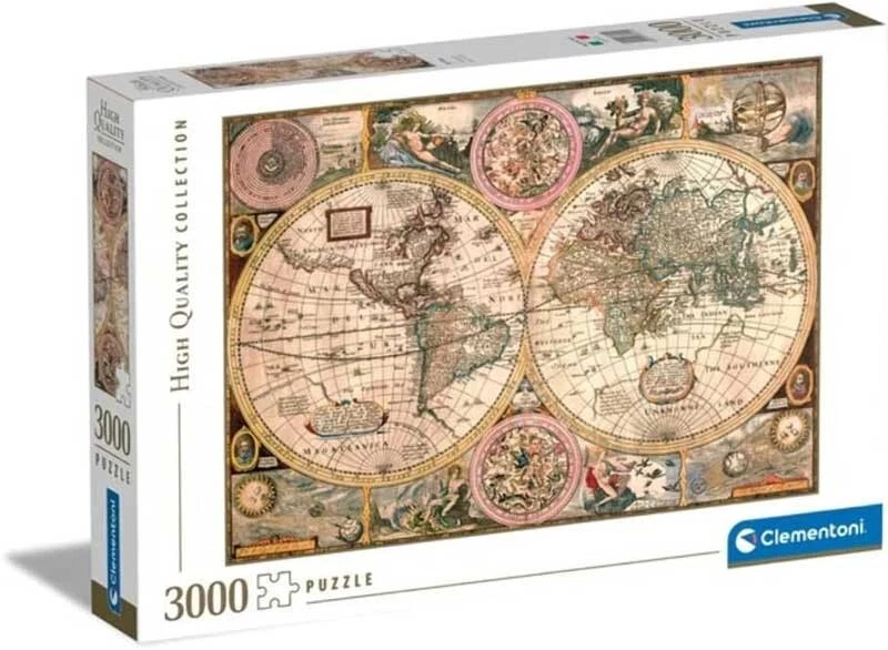 Clementoni Puzzle 3000 Pz Mappa Antica 33531 - Immagine 1 di 1