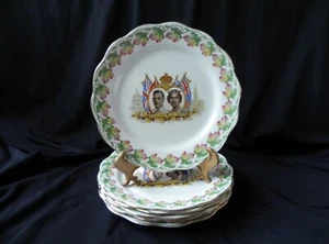 Royal Albert LOYALTY King George Queen Elizabeth 6.5" Bread Plates (Set of 6) - Picture 1 of 6