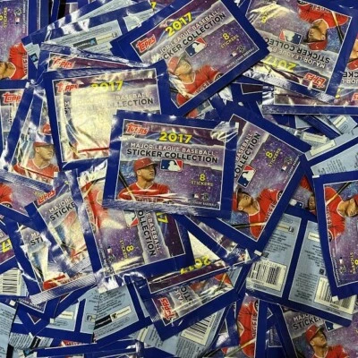 2017 Topps Maggiore League Baseball Adesivo Raccolta - 50 Pezzi Nuovo Sigillato - Immagine 1 di 2