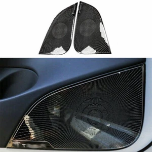 Cubierta de anillo de altavoz de puerta interior de titanio negro apta para Tesla Modelo 3 17-2021 - Imagen 1 de 8