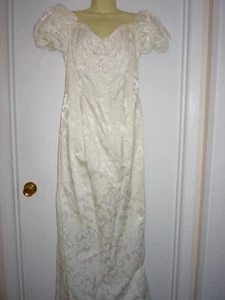 Vestido de Boda/Tapic de Colección Años 80 Scott McCLINTOCK Patrón Floral/Talla 14 - Imagen 1 de 10