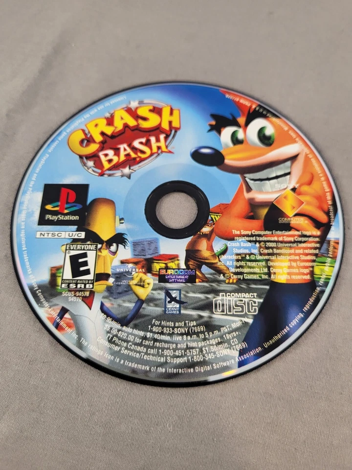 Crash Bash, PS1, Loose, Authentic! - Image 1 of 1
