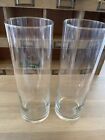 Pair Of Clear, Straight, Cylinder Hurricanes,Chimneys,Candle Holder/Floral Vases