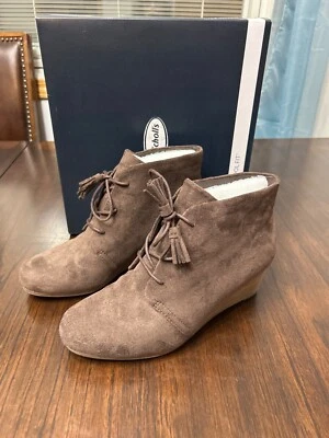 Dr Scholls Dakota Wedge Heel Lace Up Ankle Booties Brown size 10M - Изображение 1 из 4