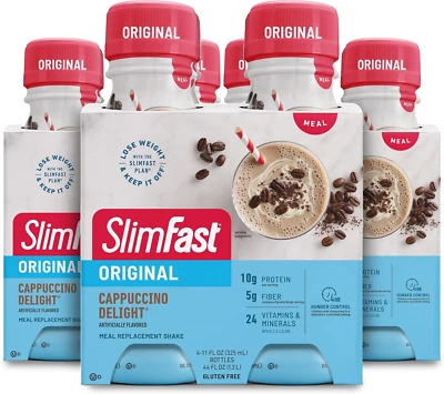 Batido de repuesto para comidas, Cappuccino Delight original, 10G de proteína lista para beber Foto 1 de 4