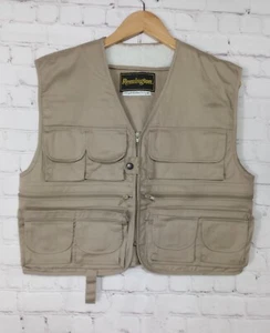 Remington Hunting Vest Full Zip Men's M Tan Khaki Utility Fly Fishing Shooting - Picture 1 of 5