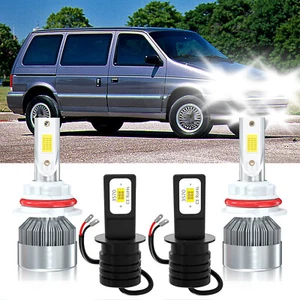 LED Headlight Bulbs+Fog Light Kit 6000K For Plymouth Grand Voyager 1993-1995 - Picture 1 of 12