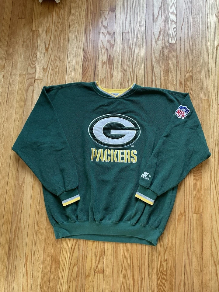 Sudadera Green Bay Packers De Colección Starter Pro Line Verde Para Hombre Cuello Redondo Talla XL Foto 1 de 4