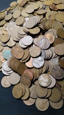 500 Copper 1940 thru 1958 Lincoln Wheat Cents Pennies with BU mixed in      Z030 - Image 1 of 4