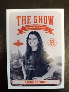 2025 Parkside NWSL Soccer - CAROLINE CONTI, Bay FC - "THE SHOW AT ORACLE" Card - Bild 1 von 2