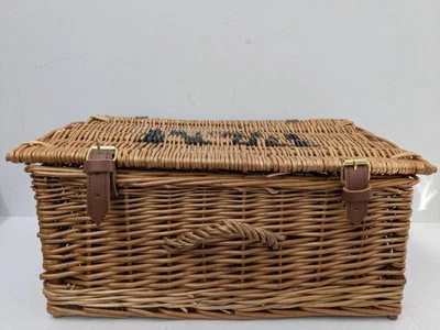 Fortnum and Mason F&M Genuine Wicker Hamper / Picnic /Storage Basket VGC #  - Image 1 of 4
