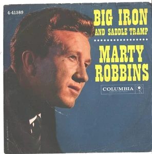 MARTY ROBBINS-RAREST PICTURE SLEEVE + 45-(BIG IRON)--PS--PIC--SLV - Picture 1 of 2