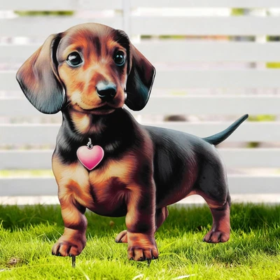 Dachshund Metal Garden Stakes Decorative,Outdoor Garden Dog Decor Stake,Birthday - Image 1 of 4