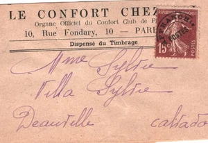 FRANCE Cover 15c SOWER PRE-CANCEL Affranch't Printed Matter Wrapper Band YZ246 - Picture 1 of 16