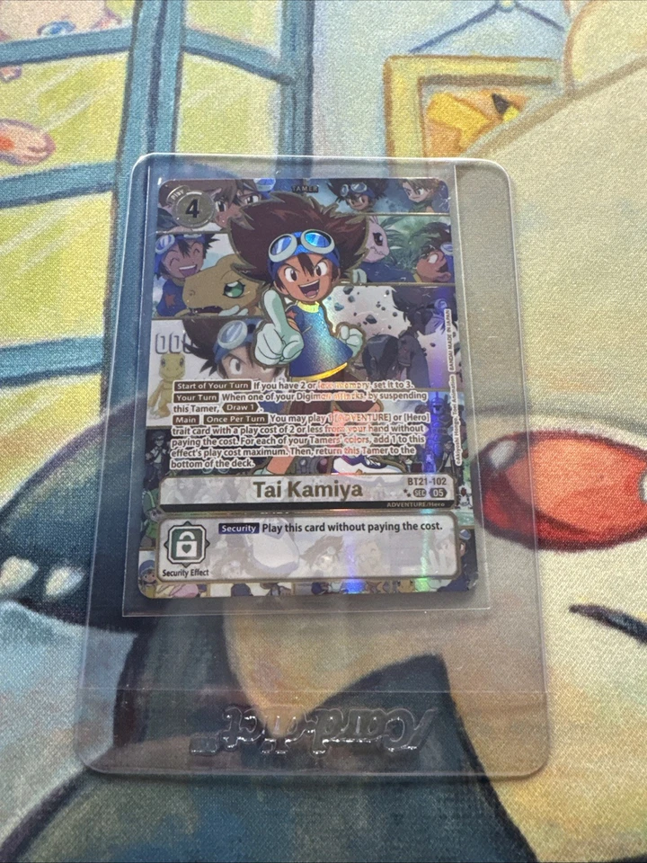 Digimon TCG Bt21 World Convergence Tai Kamiya Sec 2 Star BT21-102 In Hand NM - Image 1 of 4