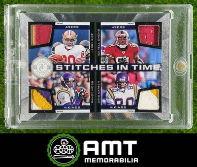 2011 Panini Totally Certified Jerry Rice Terrell Owens Moss Carter Patch 12/25 - Image 1 of 3