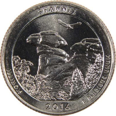 2016 D Shawnee National Forest Quarter BU Uncirculated Clad 25c Coin - Image 1 of 4