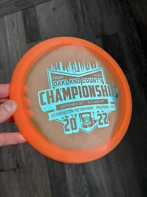 NEW Discraft Disc Golf Z Raptor Orange Tournament Stamp Foil 173-174g - Image 1 of 4
