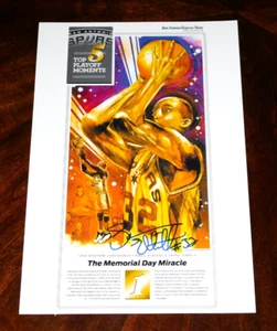 ¡¡¡PÓSTER MILAGROSO DEL DÍA CONMEMORATIVO FIRMADO POR SAN ANTONIO SPURS DE SEAN ELLIOTT 12X18!!!! - Imagen 1 de 1