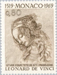 Monaco #YT802 MNH 1969 Leonardo da Vinci Mary Magdalene Head [740] - Picture 1 of 1