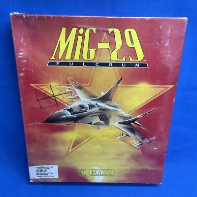 Mig 29 Fulcrum Big Box Pc Game NEW Factory Sealed 5 1/4” Disk IBM 1991 Vintage - Image 1 of 4