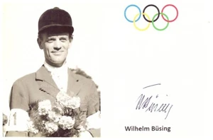 Wilhelm Büsing (verstorben) Reiten (2.OS 1952) Autogrammkarte (09.24) - Bild 1 von 1