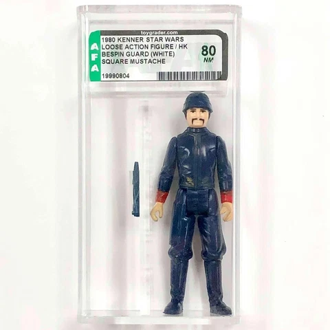 Kenner 1980 Star Wars HK vintage Bespin Guard (white) Square Mustache AFA 80 NM Cover