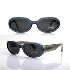 OCCHIALI DA SOLE DONNA Emporio Armani 596 vintage 90s geometrico ovale blu/grigi