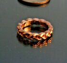 22K 23K 24K That Baht Dp Pink Rose Gold ~ Double Braided Ring Size 5 6 7 7.5