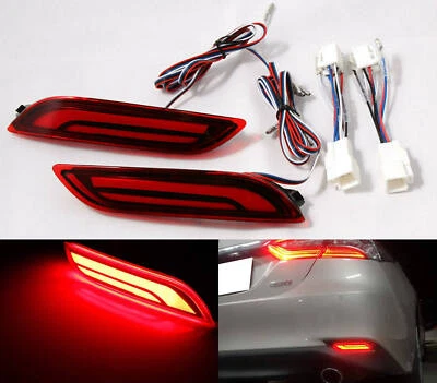 Refletores de para-choque traseiro de LED lanternas traseiras de freio para Toyota Camry 2018 2019 2020 - Imagem 1 de 4