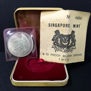 1973 Singapore Eagle SGD 10 Dollar Proof coin set No: 0859 - Picture 1 of 3