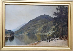 WILLIAM YOUNG RSW SCOTTISH EDWARDIAN LANDSCAPE OIL PAINTING LOCH ECK SCOTLAND - Picture 1 of 13