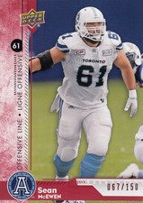 2018 UPPER DECK UD CFL FOOTBALL RED BORDER BASE PARALLEL / #D150 *YOU PICK  LIST