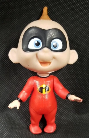 Jakks Incredibles Baby Jack Jack Disney Toy Figure Posable Arms Legs 5" Mask Cover