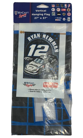 Ryan Newman Vertical Flag 27 x 37 WinCraft Sports NASCAR Flag #12 Vtg Sealed Cover