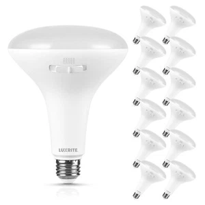 Luxrite BR40 LED Light Bulb 12W=90W 5CCT 1080 Lumens Dimmable 12 Pack - Picture 1 of 7