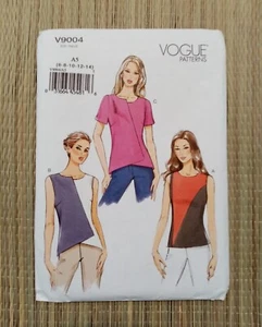 Summer Tops with Back Zipper Vogue Patterns V9004 Size US 6 to 14 - Picture 1 of 4